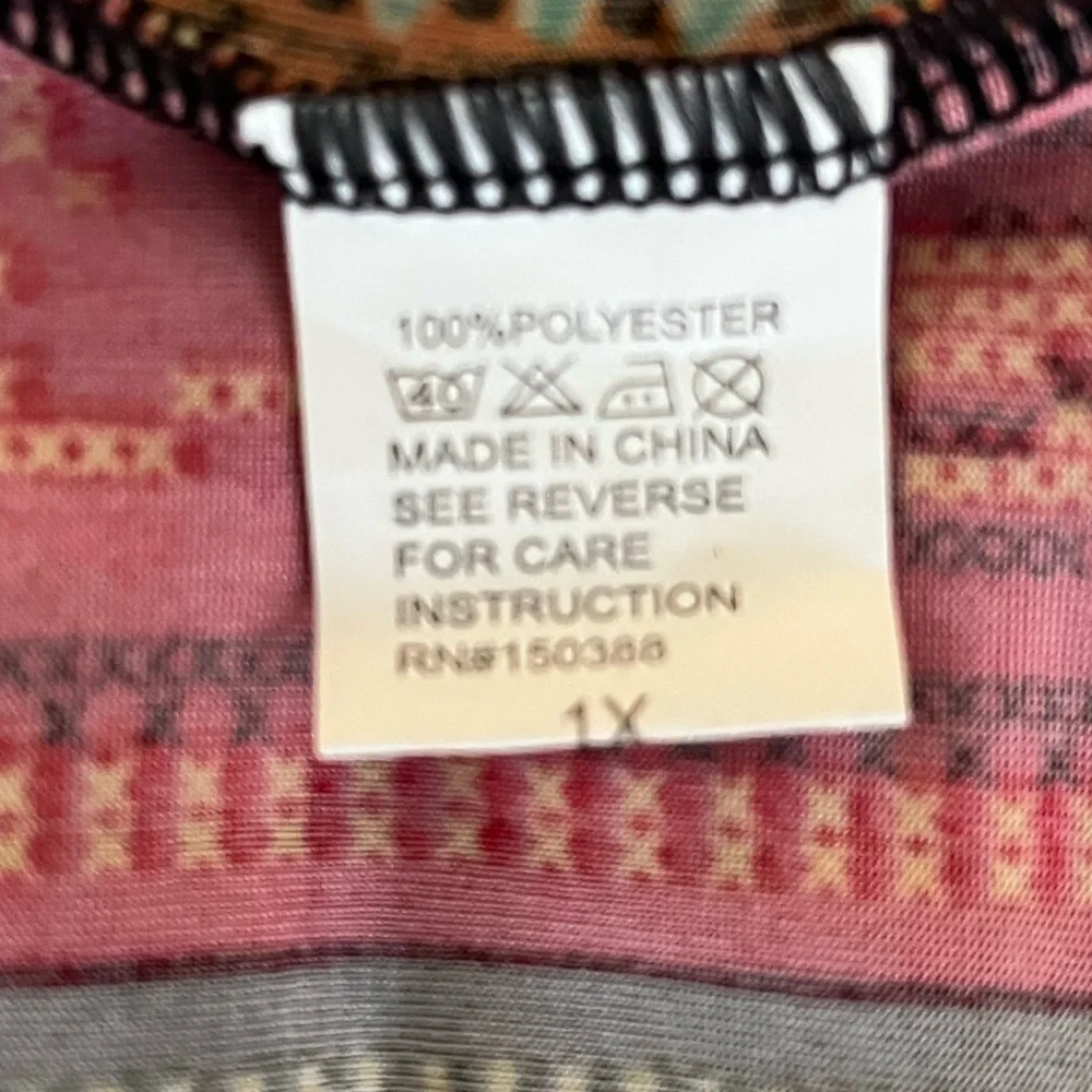 SEVEN ISLANDS Women’s Flowy, Vibrant color Maxi Dress w/ Tassel Belt. Size: (1X) - Picture 7 of 10